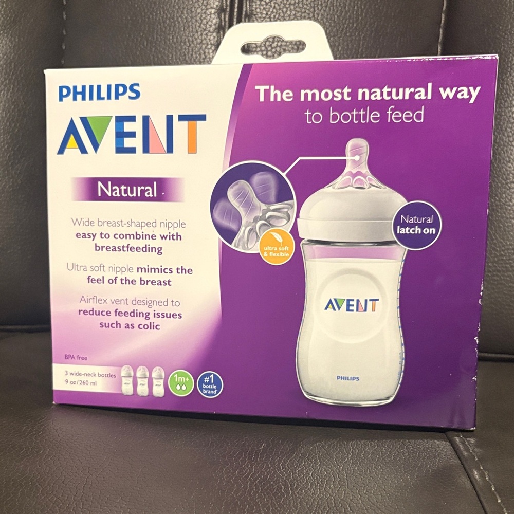 Philips Avent Natural Baby Bottle - Purple